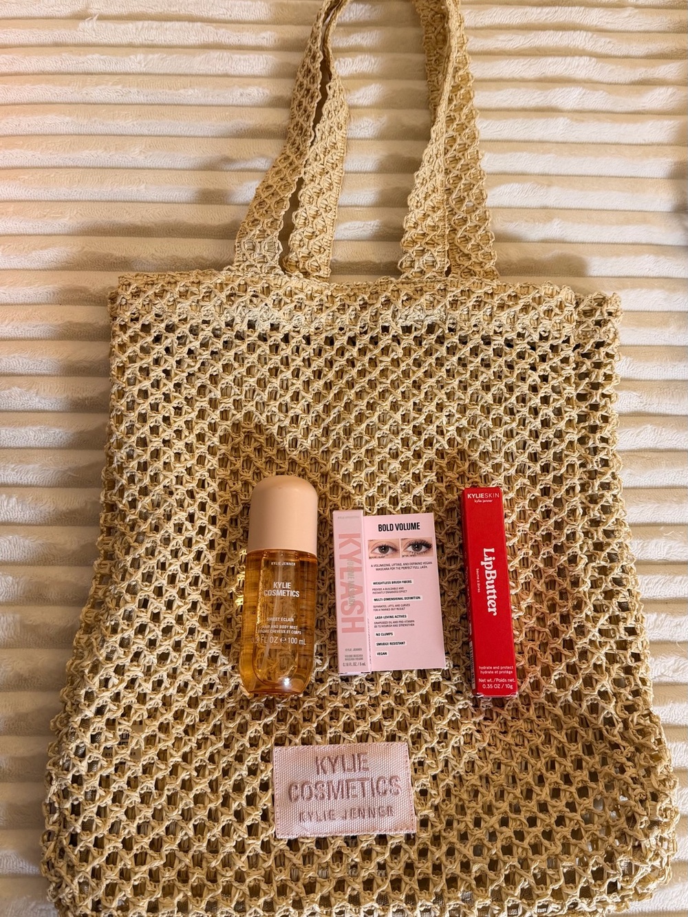 Kylie Cosmetics Pink, Red and Beige Beauty Trio with Branded Patch
